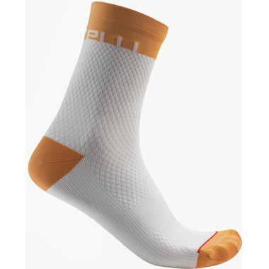CASTELLI VELOCISSIMA 12 Women's Socks Ivory/Orange 2023 0